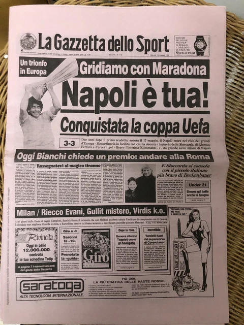 Giornale Gazzetta dello Sport Ristampe NAPOLI Scudetto 1987 1990 Coppa Uefa 1989 - Image 8