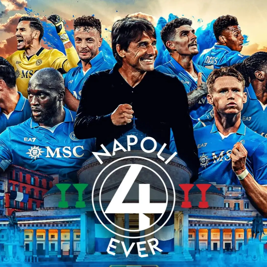 Giornali Quotidiani 4° Scudetto SSC Calcio NAPOLI - Campione d'Italia 2024-25 2025