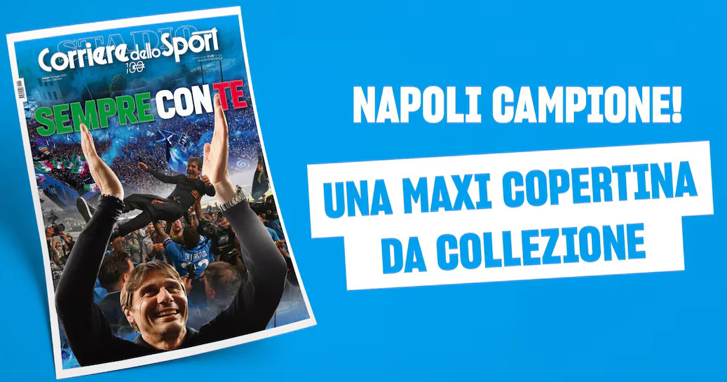 Giornali Quotidiani 4° Scudetto SSC Calcio NAPOLI - Campione d'Italia 2024-25 2025 - Image 19