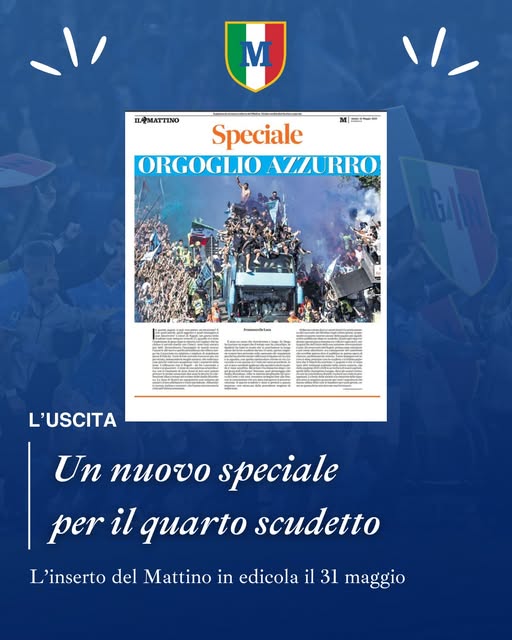 Giornali Quotidiani 4° Scudetto SSC Calcio NAPOLI - Campione d'Italia 2024-25 2025 - Image 24