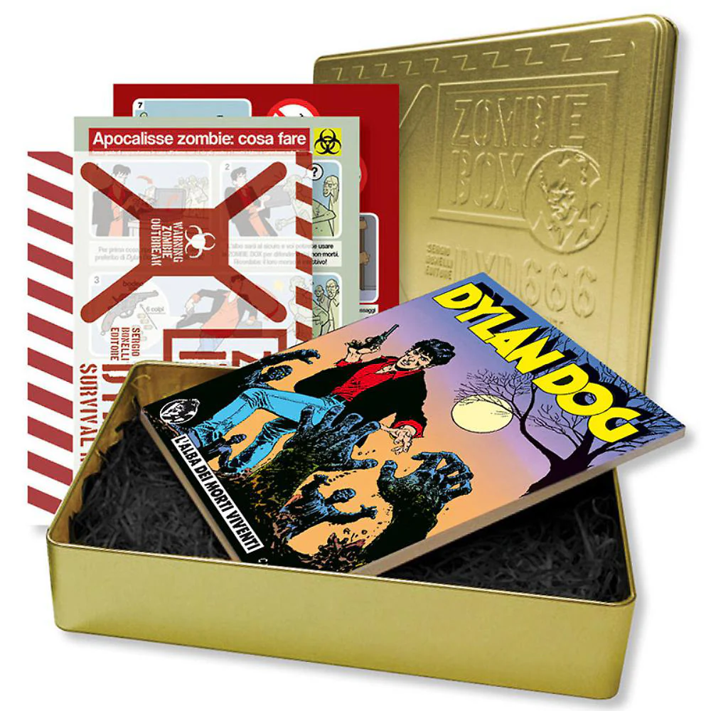 Kit Zombie 666 Dylan Dog [SIGILLATO] numero n. 1 Speciale Box GOLD Raro L'Alba dei morti viventi