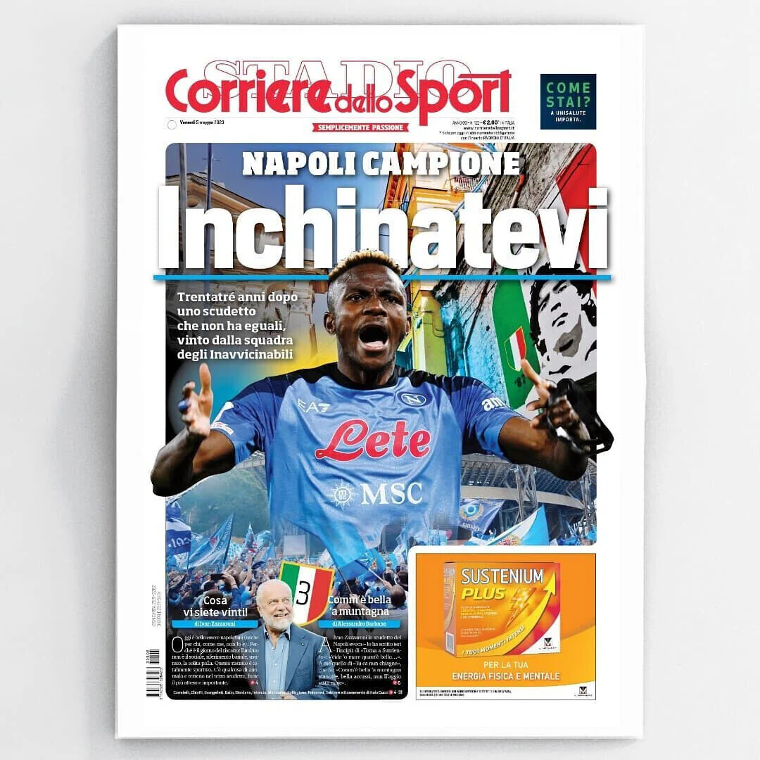 Gazzetta + Corriere dello Sport 5 Maggio 2023 3 Scudetto Calcio Napoli Campione - Image 2