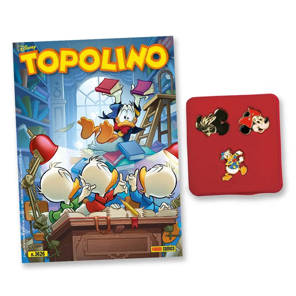 Le Pin in metallo di Topolino + Fumetti 3626 3627 (Scegli Gold o Silver) - Image 3