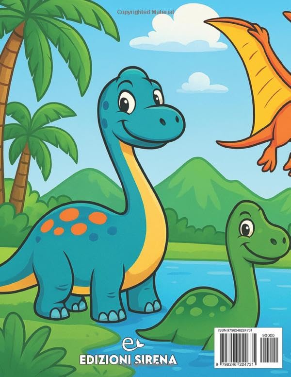 Libro da Colorare per Bambini - DINO - 36 Dinosauri da Colorare (Formato MAXI) - Image 2