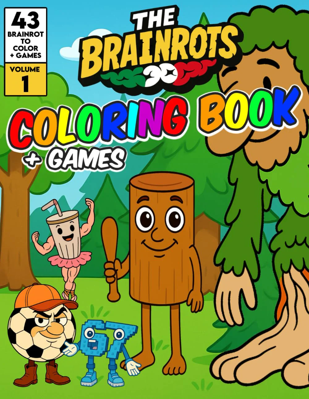 Libro da Colorare per Bambini + Giochi - "THE BRAINROTS" – Volume 1 (Formato MAXI) - Image 3