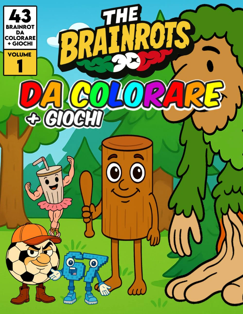Libro da Colorare per Bambini + Giochi - "THE BRAINROTS" – Volume 1 (Formato MAXI) - Image 7