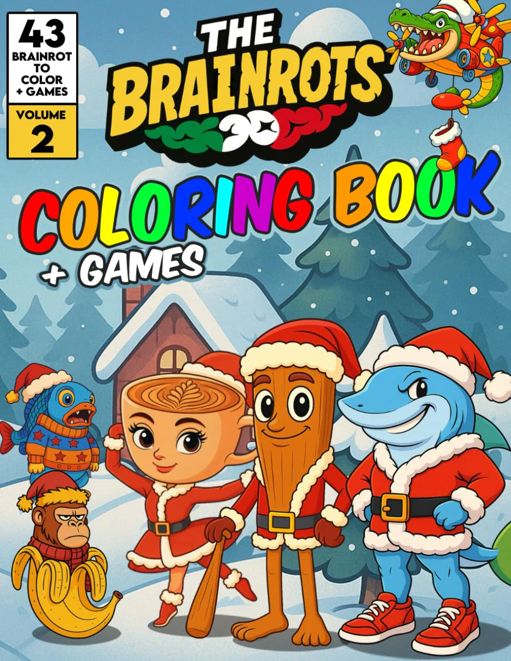 Libro da Colorare per Bambini + Giochi "THE BRAINROTS" – Volume 2 (Edizione Natalizia) (Formato MAXI) - Image 4