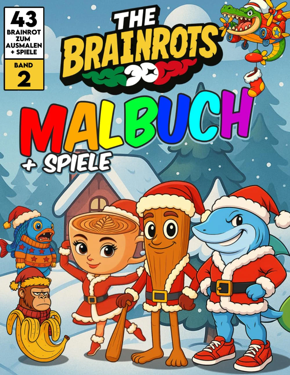 Libro da Colorare per Bambini + Giochi "THE BRAINROTS" – Volume 2 (Edizione Natalizia) (Formato MAXI) - Image 7