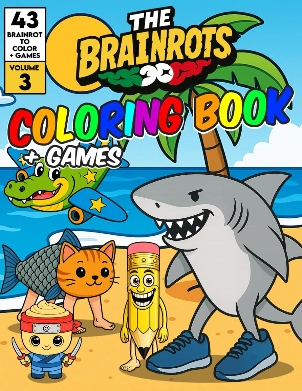 Libro da Colorare per Bambini + Giochi "THE BRAINROTS" – Volume 3 (Formato MAXI) - Image 4