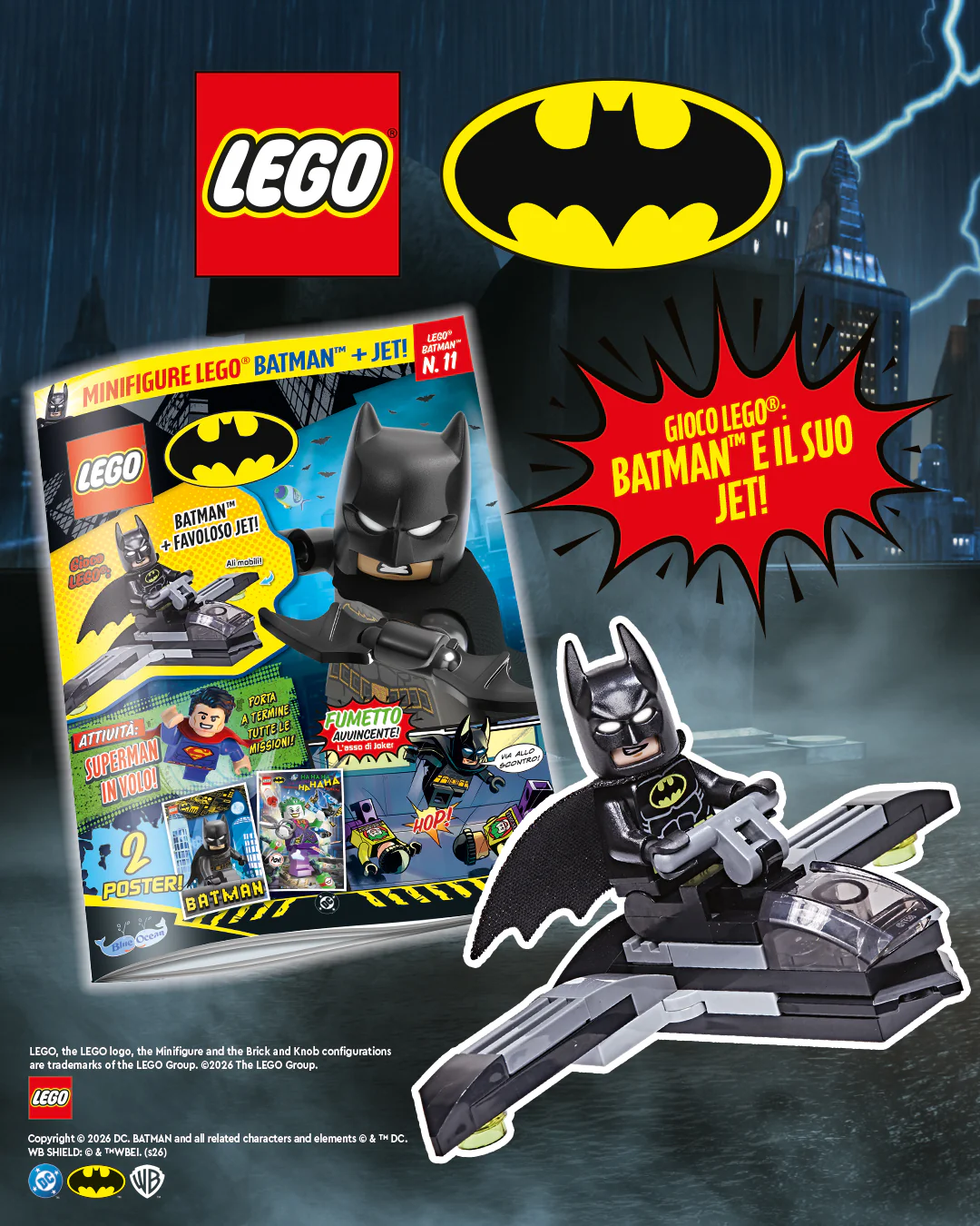 Magazine LEGO BATMAN n. 11 + BATMAN e il suo JET - Image 2