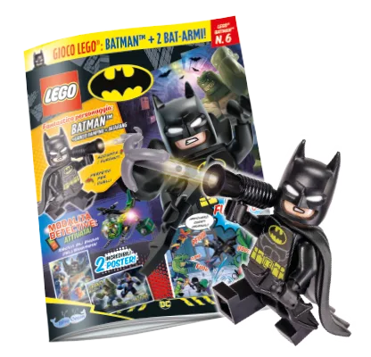 Magazine LEGO BATMAN n. 6 + Batman + Gancio rampino + Batarang