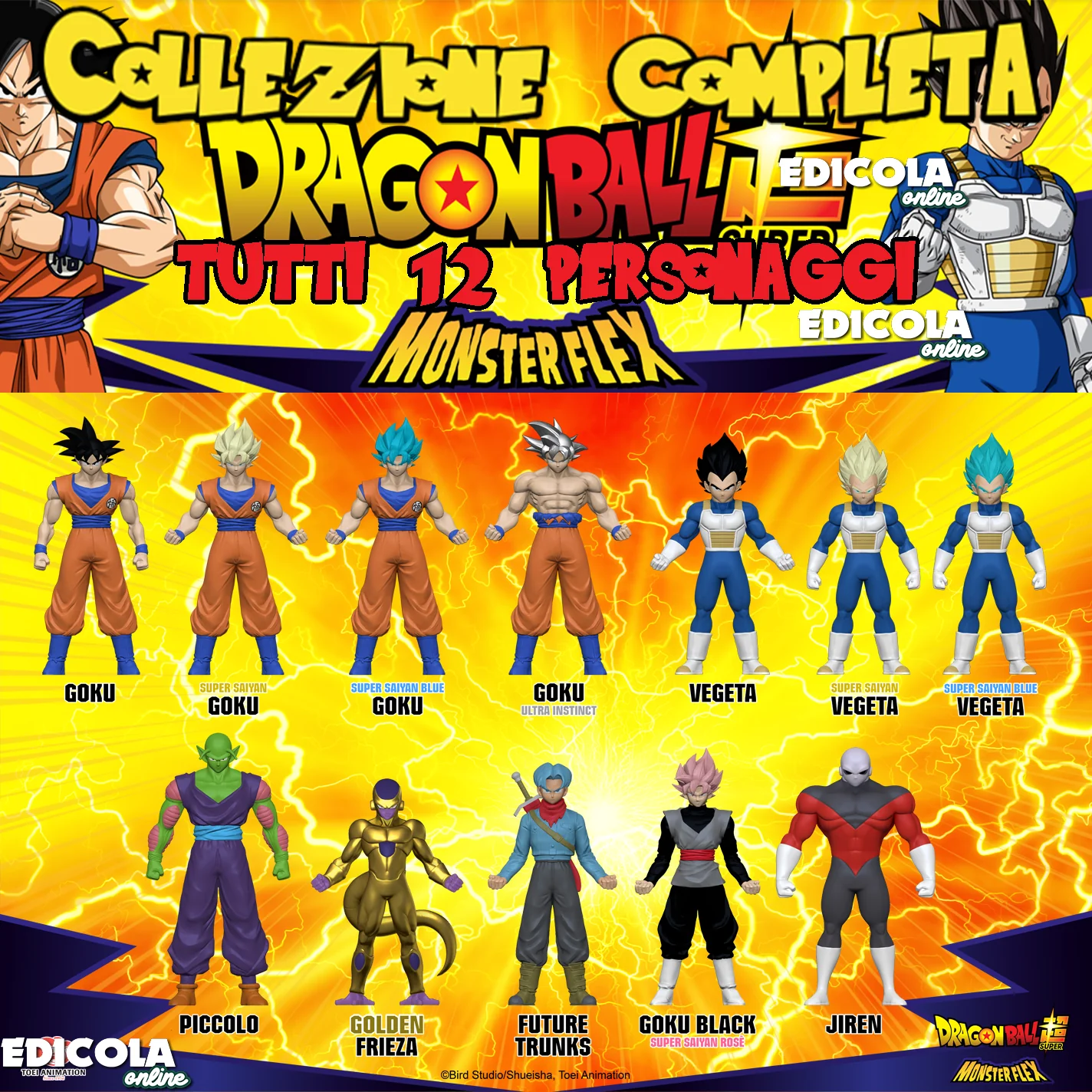 Personaggi DRAGONBALL Action Figure 3D Super Allungabili Monsterflex Goku Manga - Image 17