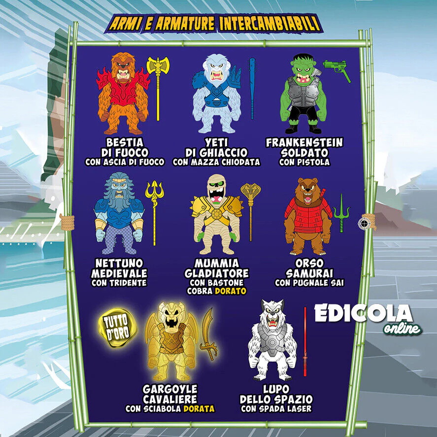 Personaggi MONSTER FLEX gli Allunga Mostri Monsterflex Allungamostri Allungabili COMBAT - Image 3