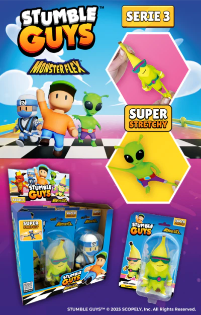 Personaggi STUMBLE GUYS Serie 3 (2025) Action Figure 3D Super Allungabili Monsterflex - Image 4