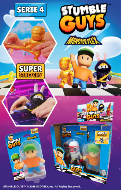 Personaggi STUMBLE GUYS Serie 4 (2025) Action Figure 3D Super Allungabili Monsterflex - Image 2
