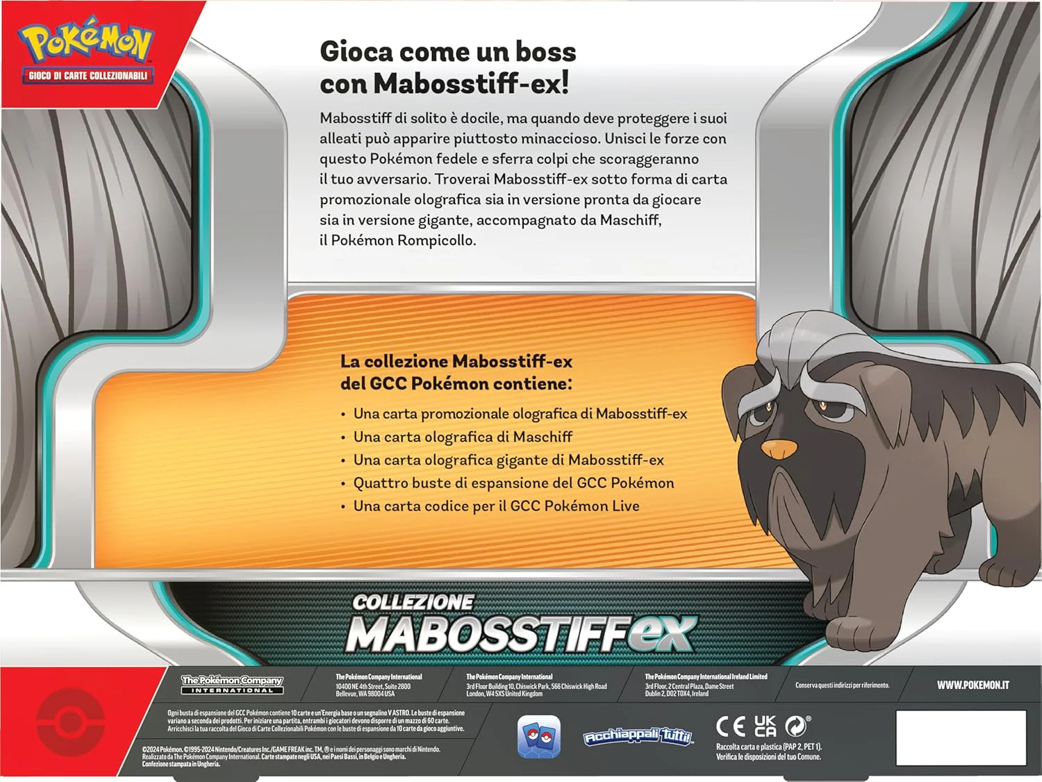 Pokemon TCG Collezione Mabosstiff-ex del GCC Pokémon - ITA ITALIANO - Image 2