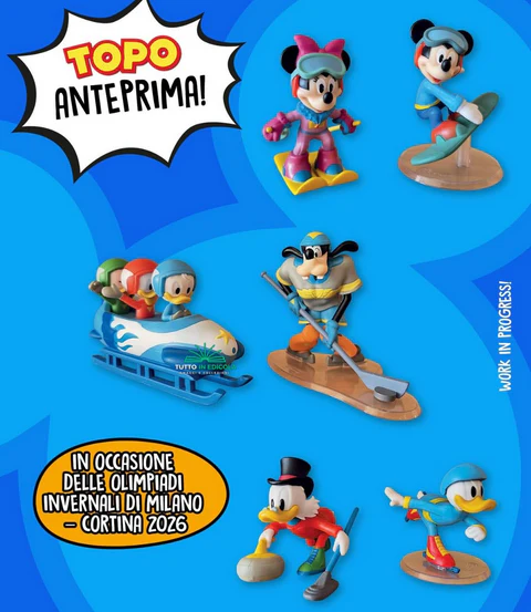 Collezione Completa 4/4 "Statuine Sport Invernali" Olimpiadi Invernali Milano–Cortina 2026,
