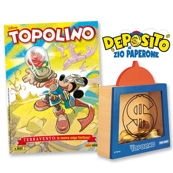 Fumetto Topolino 3620 + Il Salvadanaio Deposito di Zio Paperone