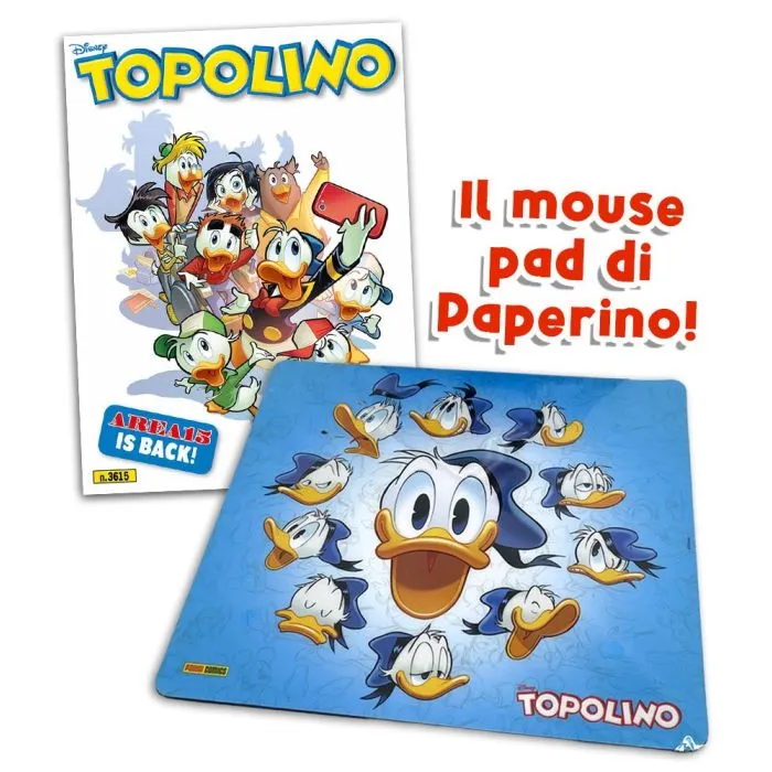Set Tappetino Mousepad e/o Mouse Usb Wireless di Paperino (Con Topolino 3614+3615) - Image 3