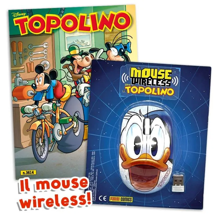 Set Tappetino Mousepad e/o Mouse Usb Wireless di Paperino (Con Topolino 3614+3615) - Image 4