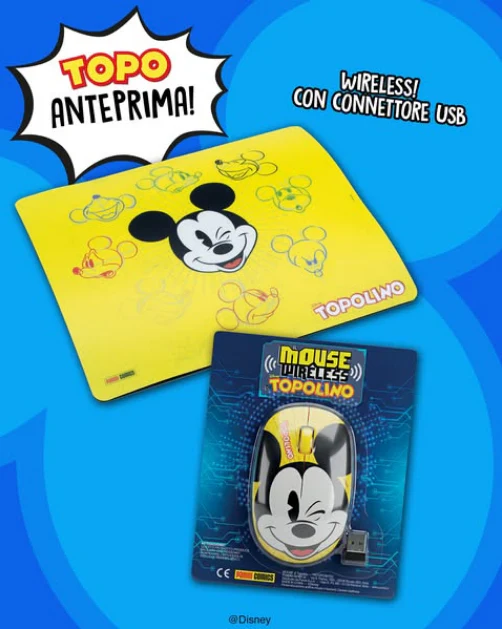 Set Tappetino Mousepad e/o Mouse Usb Wireless di Topolino (Con Topolino 3671+3672) - Image 5