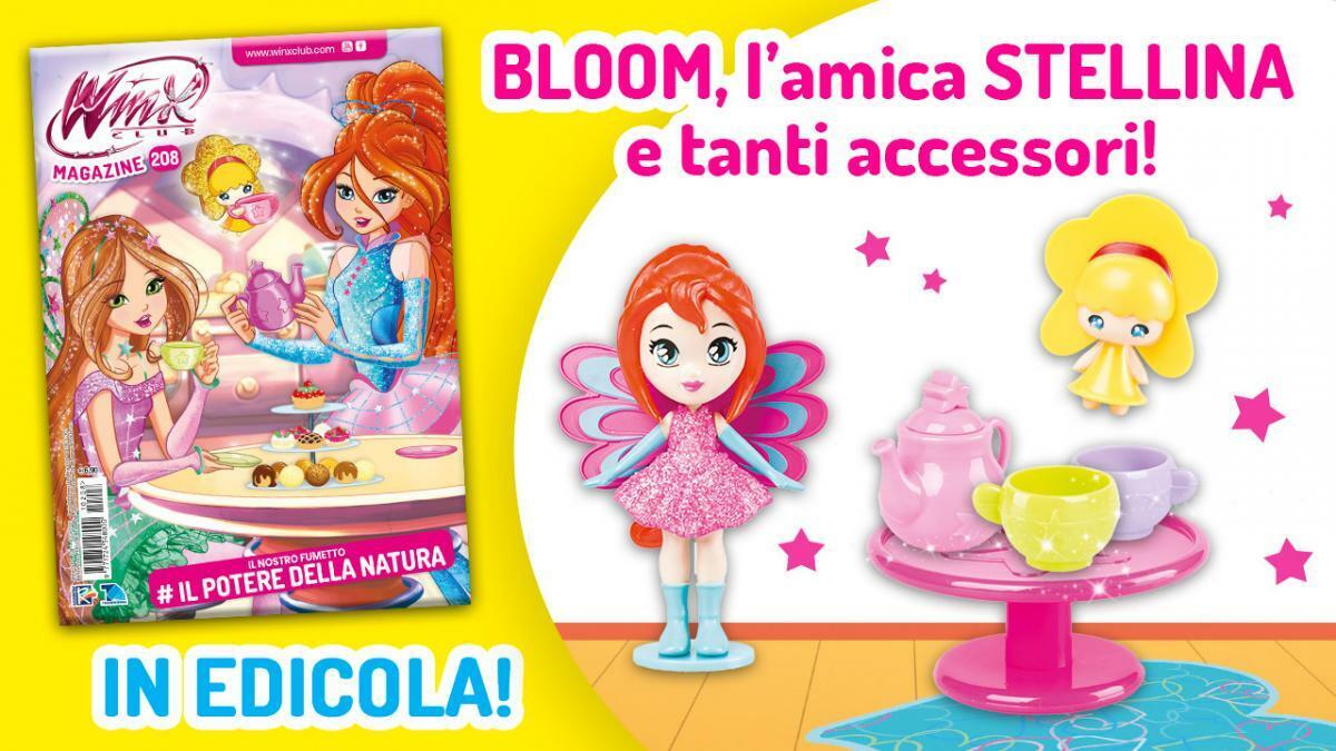 Rivista di Winx Club Magazine n 208 Fumetti e giochi Bambola Bloom action figure - Image 3