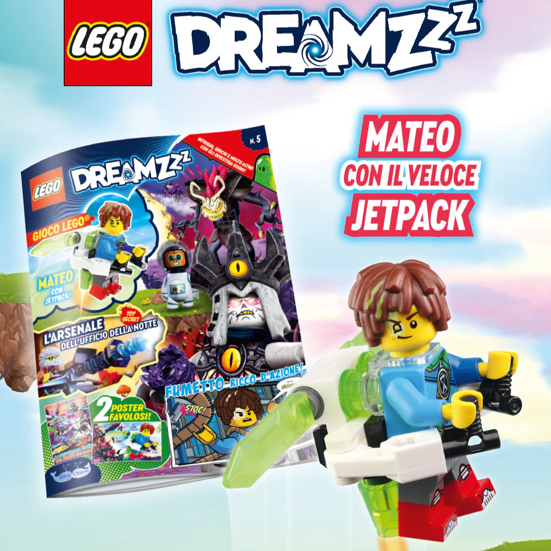 Rivista LEGO DREAMZZZ n. 5 + MINIFIGURE LEGO: MATEO CON JETPACK