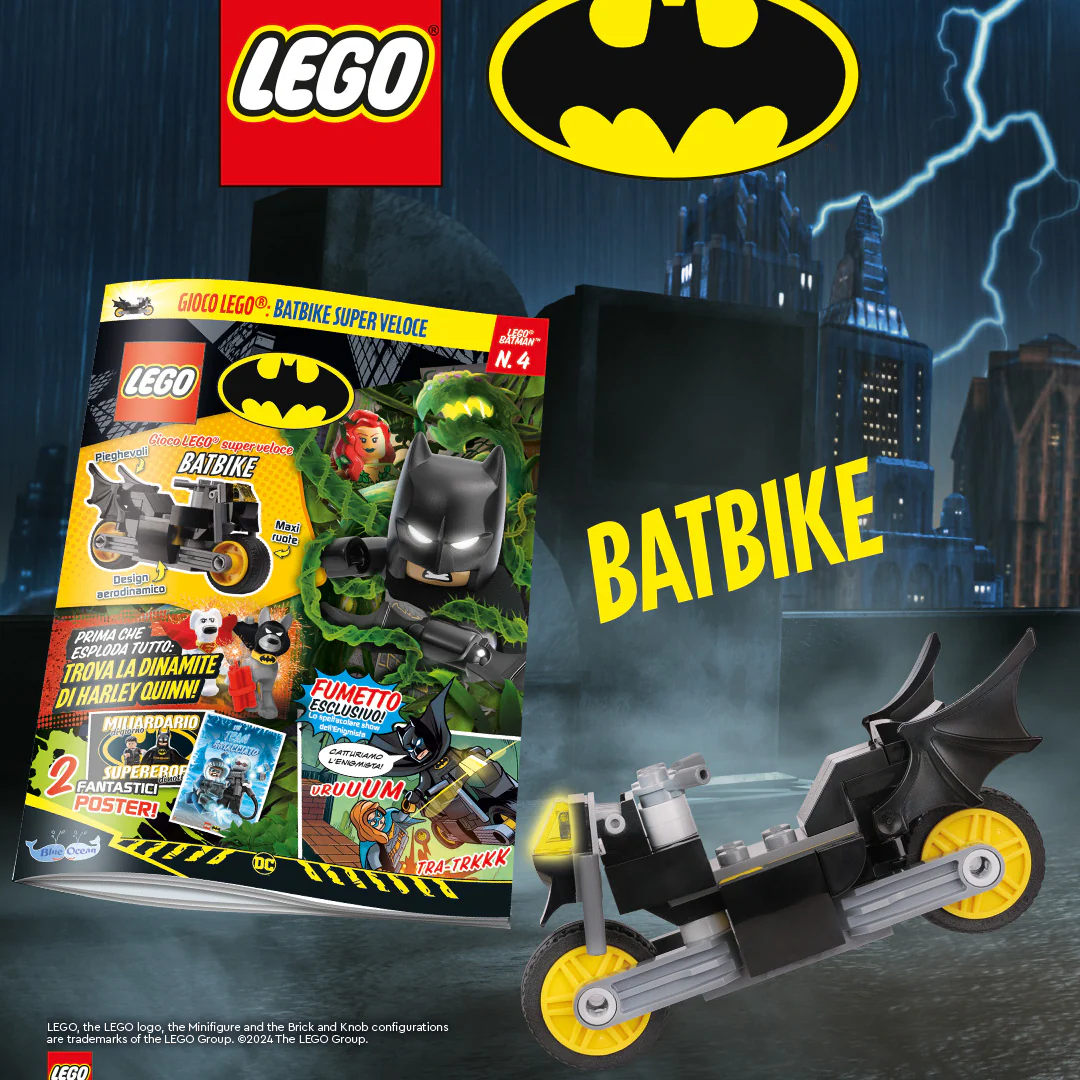 Rivista LEGO BATMAN n. 4 + Batbike super veloce