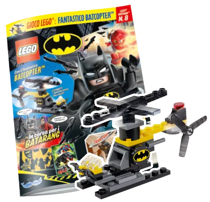 Magazine LEGO BATMAN n. 8 + BATMAN + BATCOPTER