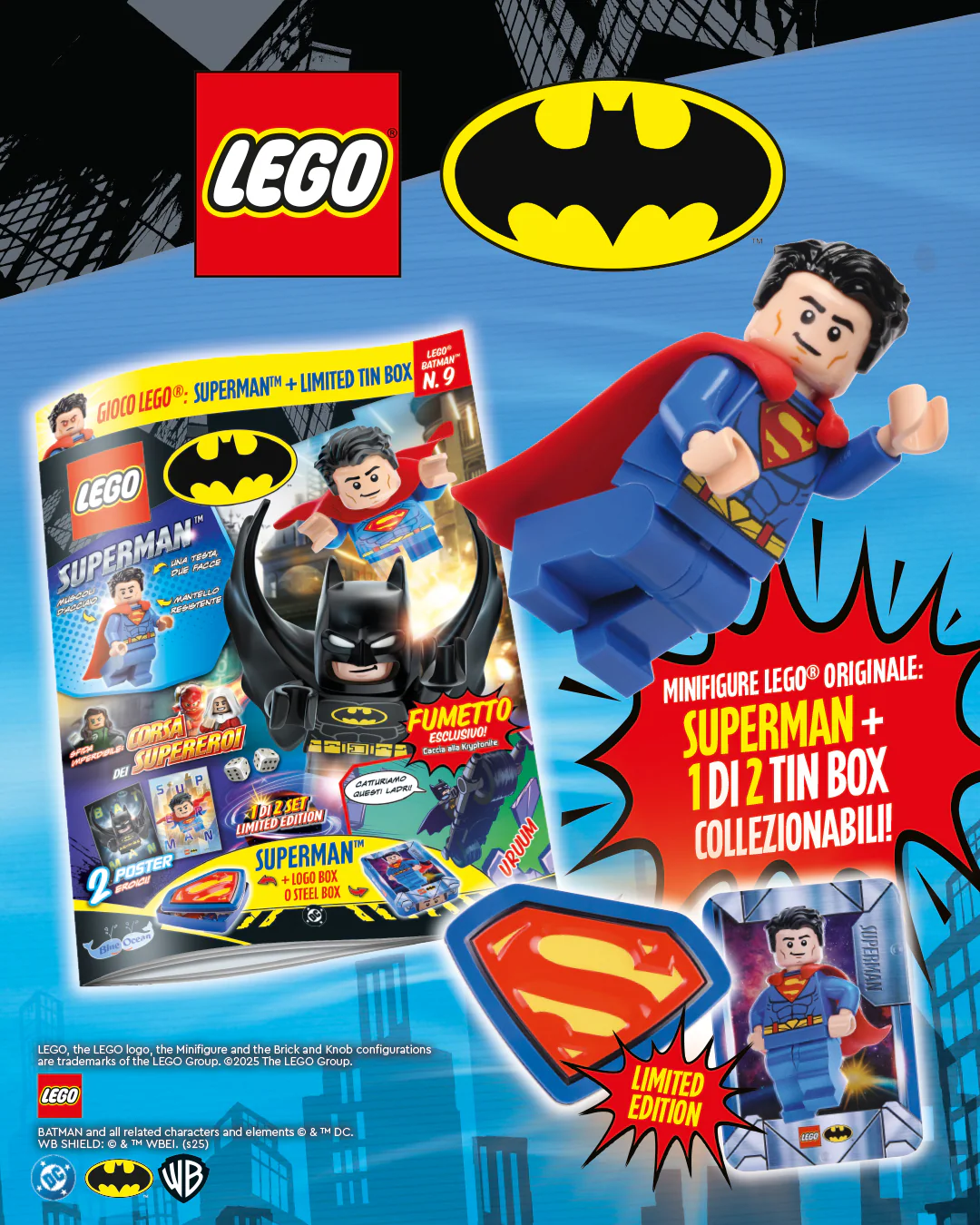Rivista LEGO BATMAN n. 9 - TIN BOX LIMITED EDITION SUPERMAN - Image 8