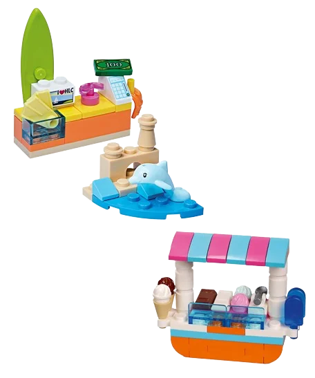 Rivista LEGO FRIENDS n.2 - Kit Chiosco dei gelati + Beach shop - Image 2