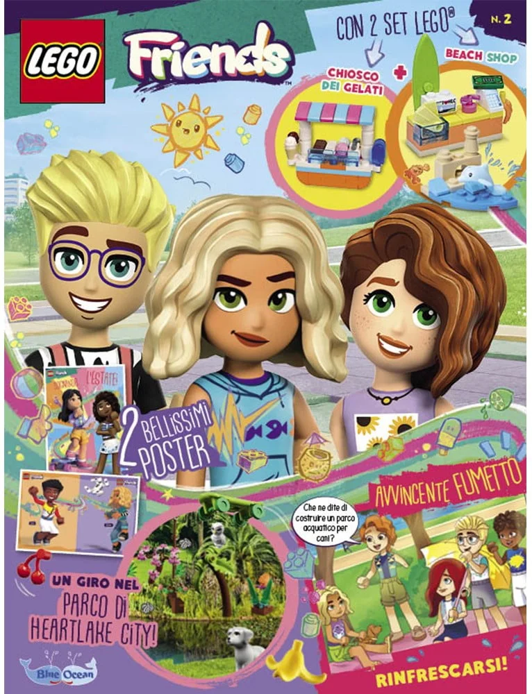 Rivista LEGO FRIENDS n.2 - Kit Chiosco dei gelati + Beach shop - Image 5