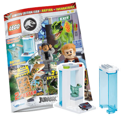 Rivista LEGO JURASSIC WORLD n. 10 - RAPTOR + INCUBATRICE