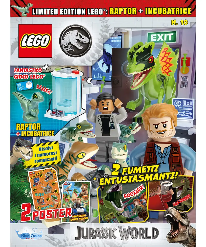 Rivista LEGO JURASSIC WORLD n. 10 - RAPTOR + INCUBATRICE - Image 3