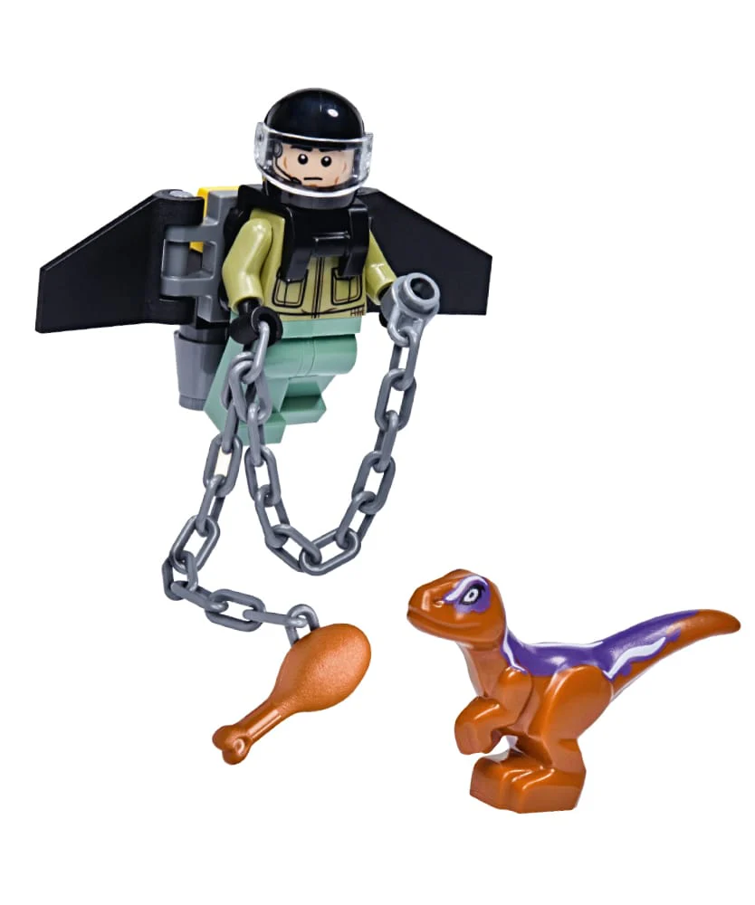 Rivista LEGO JURASSIC WORLD N. 8 - RANGER CON JETPACK + RAPTOR - Image 2