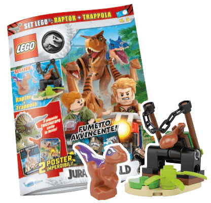 Rivista LEGO JURASSIC WORLD n.9 - RAPTOR + TRAPPOLA - Image 2
