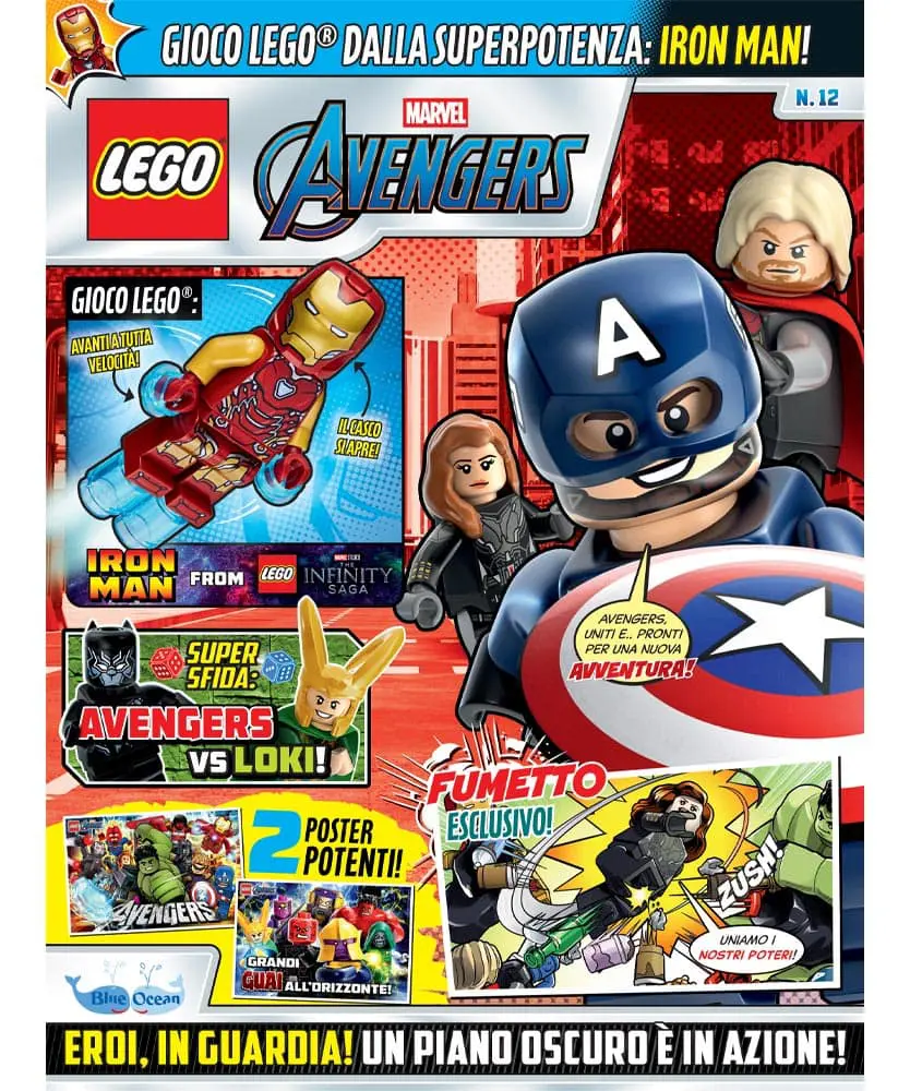 Rivista LEGO MARVEL AVENGERS n.12 + minifigure IRON MAN - Image 3