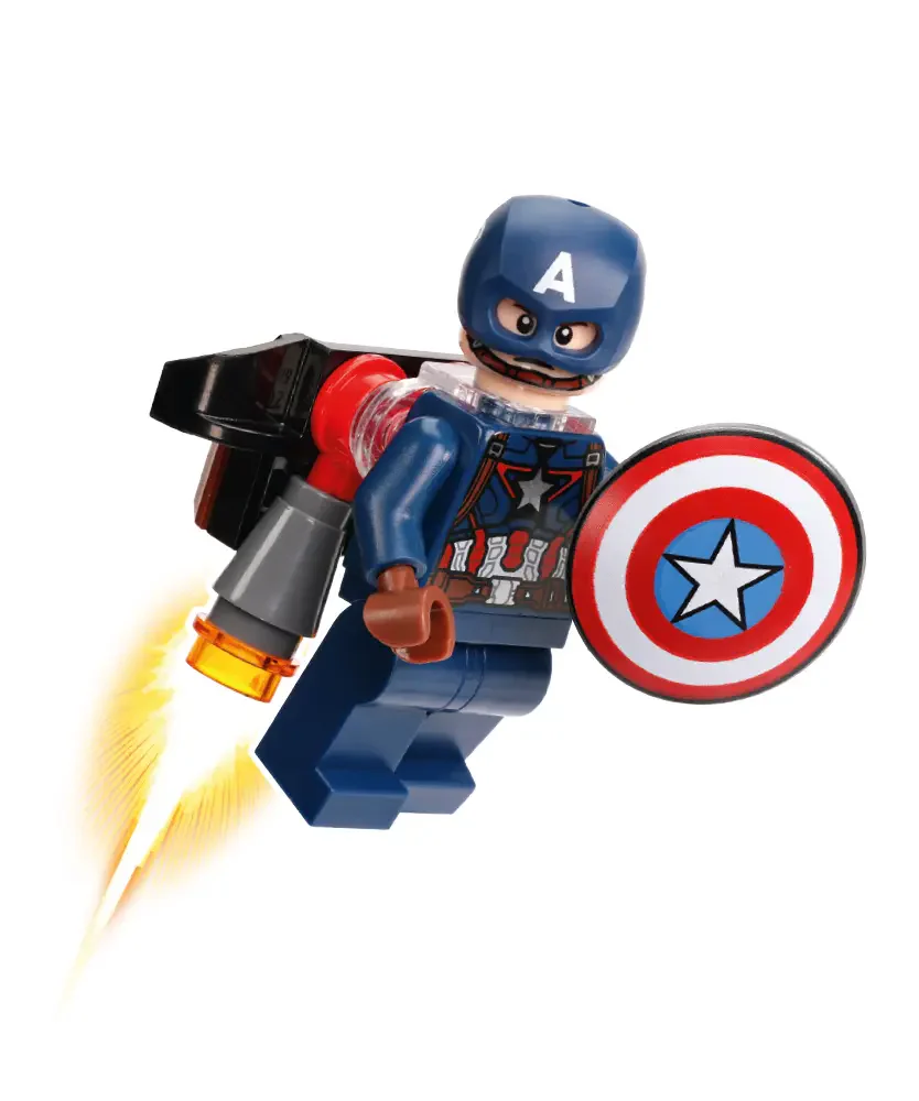 Rivista LEGO MARVEL AVENGERS n.8 + MINIFIGURE CAPTAIN AMERICA - Image 2