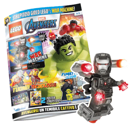 Rivista LEGO MARVEL AVENGERS n. 9 + WAR MACHINE
