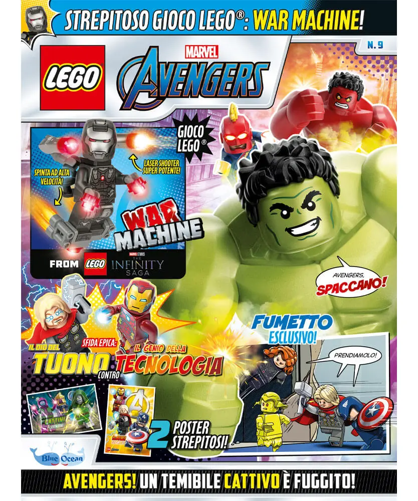 Rivista LEGO MARVEL AVENGERS n. 9 + WAR MACHINE - Image 3