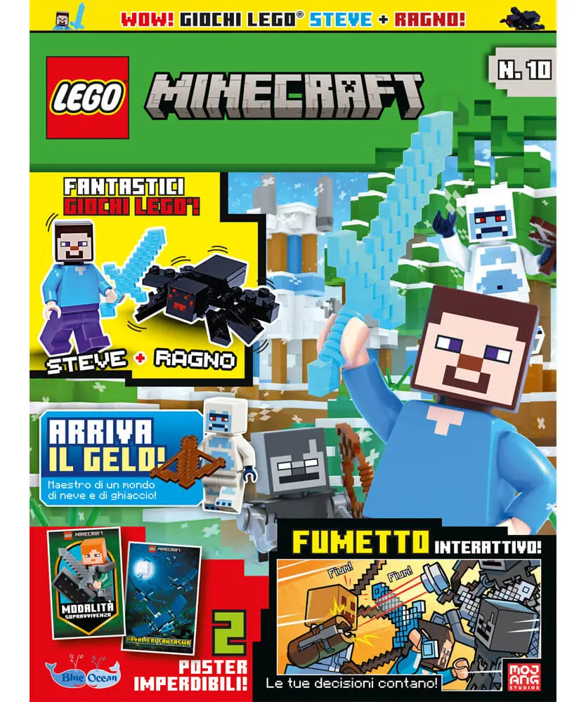 Rivista LEGO Minecraft n.10 + STEVE + RAGNO - Image 3