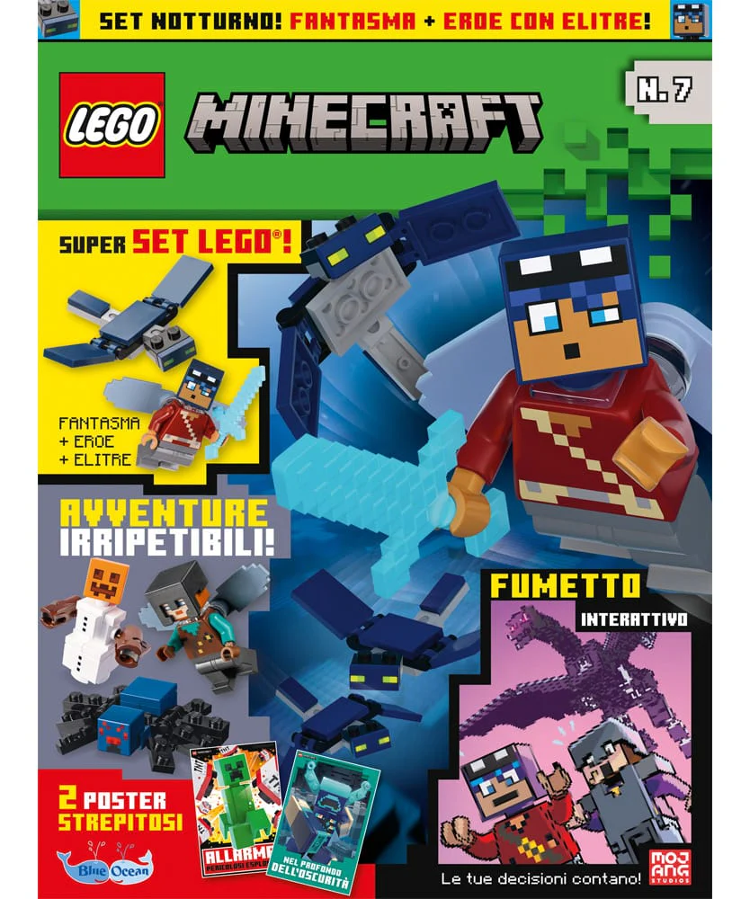Rivista LEGO MINECRAFT n.7 - Con Fantasma + Eroe + Elitre - Image 2