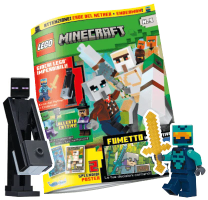 Rivista LEGO Minecraft n.9 + SET LEGO: EROE DEL NETHER + ENDERMAN - Image 3