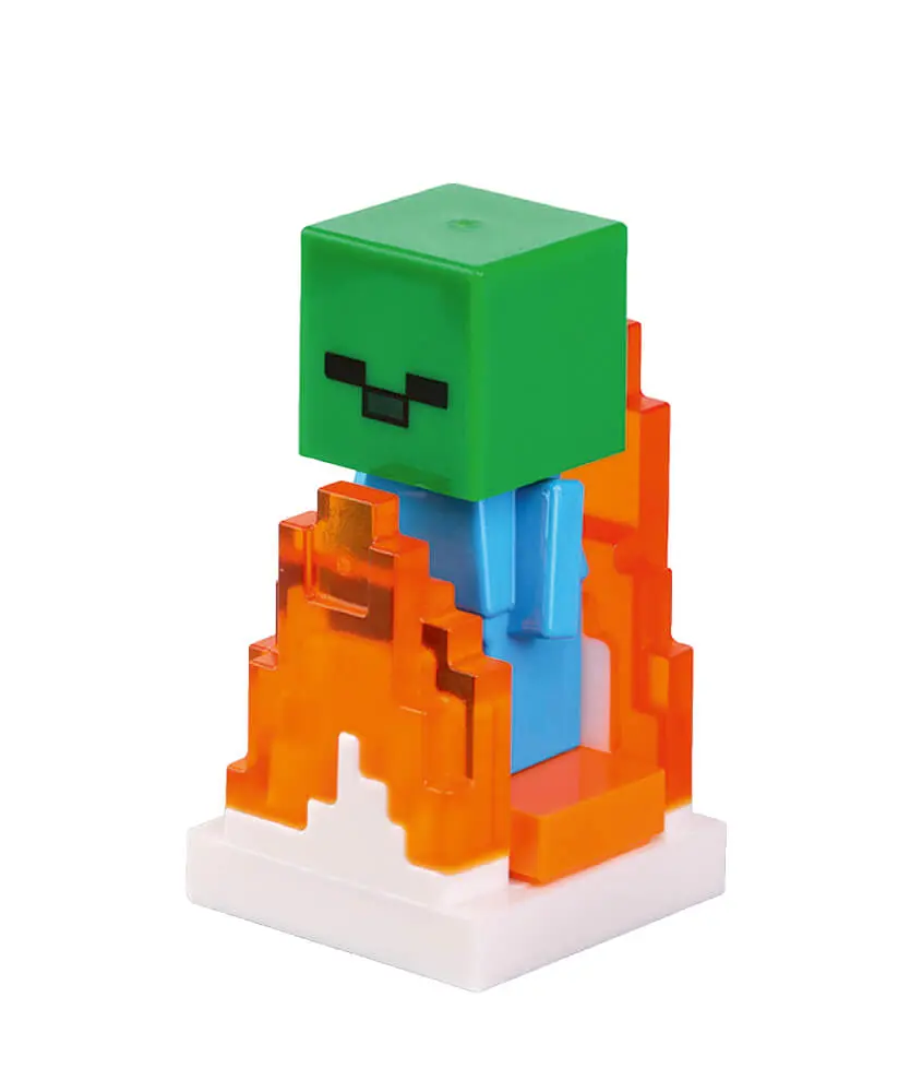 Rivista LEGO Minecraft PLUS n.9 + SET : ZOMBI + BABY ZOMBI IN FIAMME + TNT - Image 5