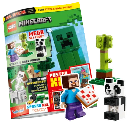 Rivista LEGO Minecraft XXL Special n.3 + STEVE E BABY PANDA - Image 2