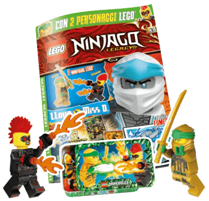 Rivista LEGO NINJAGO LEGACY n.8 - Lattina con 2 2 GIOCHI: LLOYD vs. MISS D.