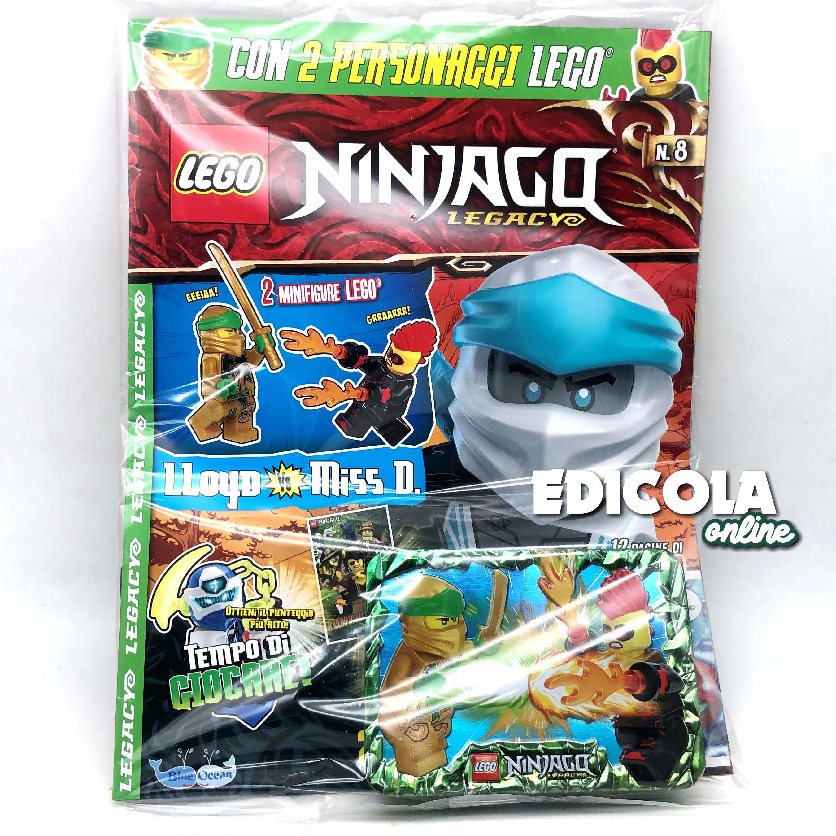 Rivista LEGO NINJAGO LEGACY n.8 - Lattina con 2 2 GIOCHI: LLOYD vs. MISS D. - Image 3