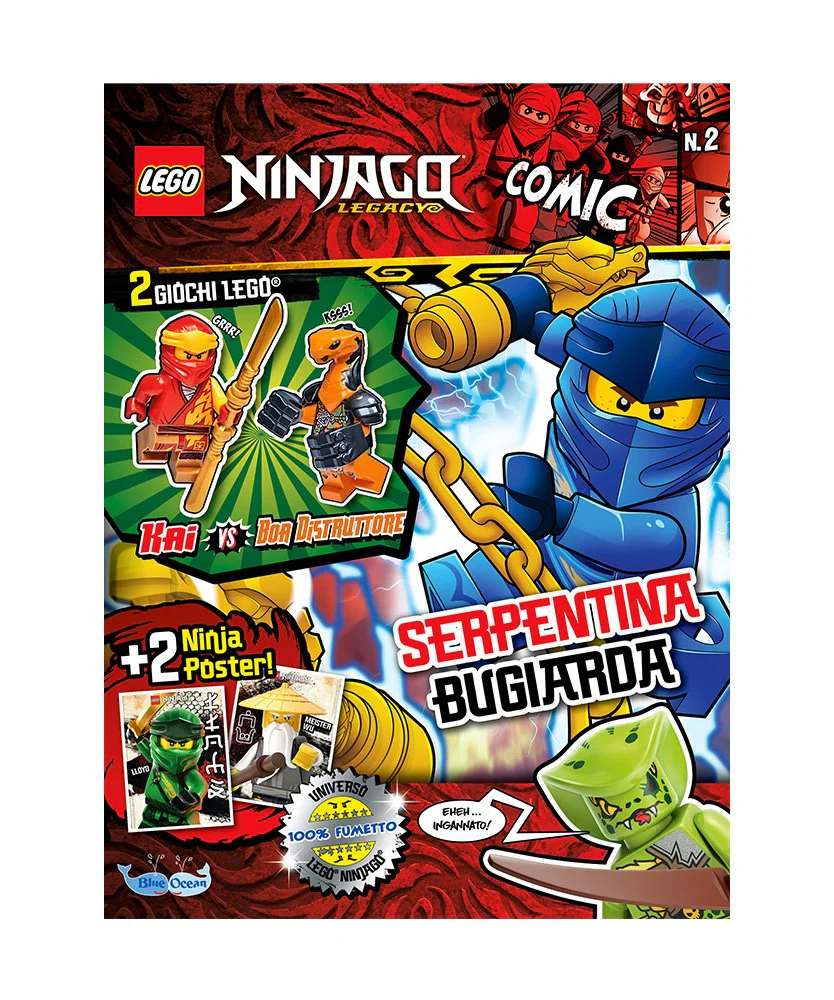 Rivista LEGO NINJAGO LEGACY COMIC n.2 con 2 GIOCHI LEGO®: Kai vs. Boa Distruttore - Image 2