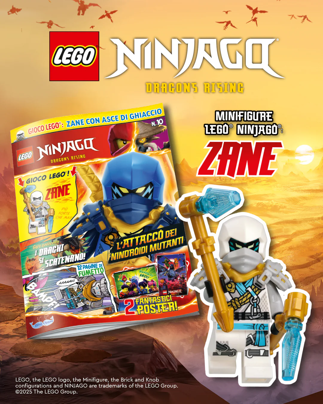 Rivista LEGO NINJAGO DRAGON RISING n.10 - ZANE CON ASCE DI GHIACCIO - Image 5