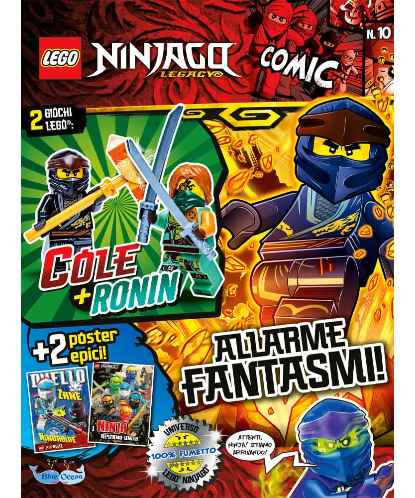 Rivista LEGO NINJAGO LEGACY COMIC n.10 con 2 GIOCHI COLE VS RONIN - Image 3